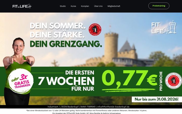Screenshot of fitforlifestyle.de