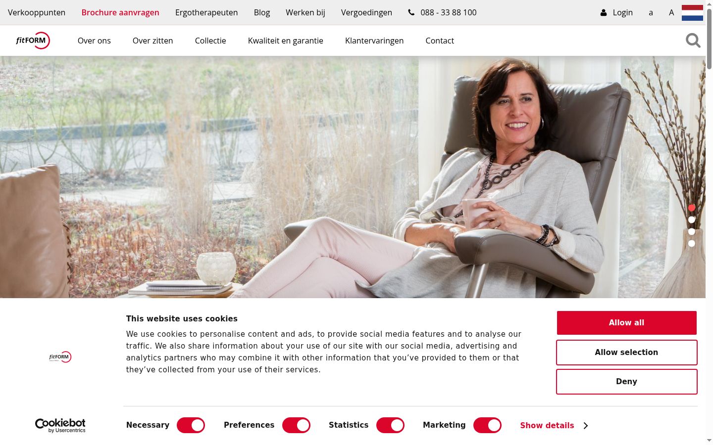 Screenshot of the consent banner shown before any interaction