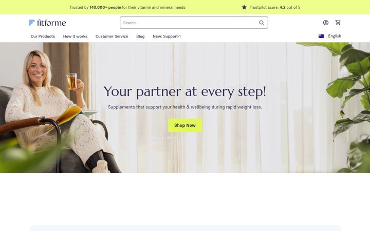 Snímek obrazovky fitforme.com.au