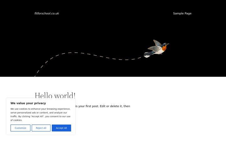 Screenshot of fitforschool.co.uk