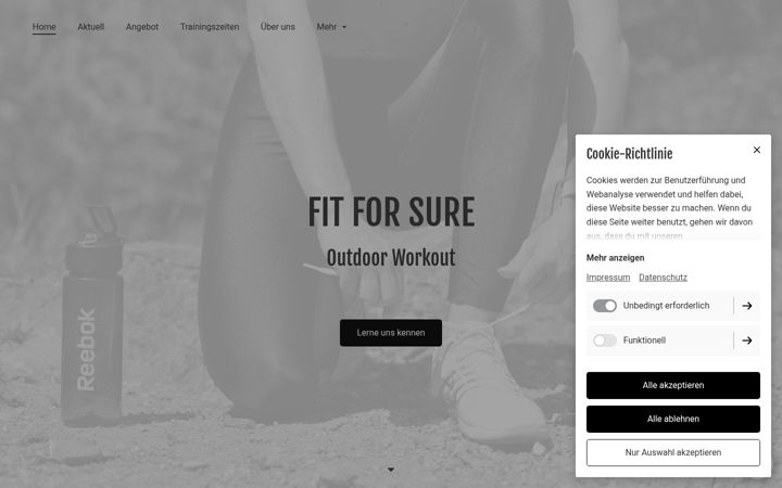 Screenshot of fitforsure.ch