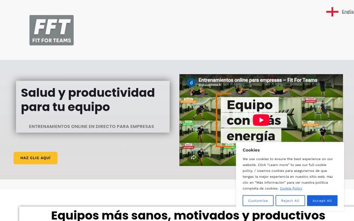 Screenshot of fitforteams.com