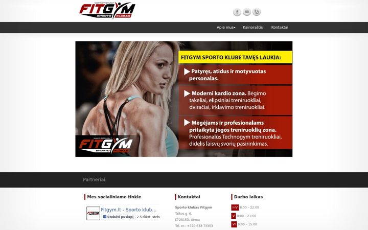 Screenshot von fitgym.lt