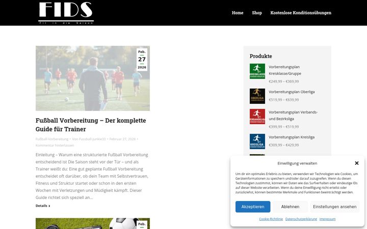 Skjermbilde av fitindiesaison.de
