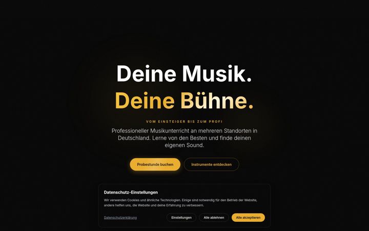 Skjermbilde av fitinmusic.de