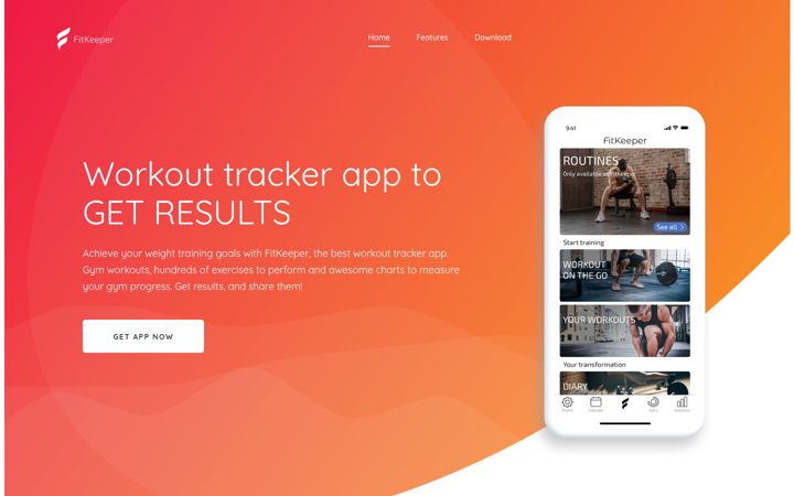 Screenshot of fitkeeperapp.com