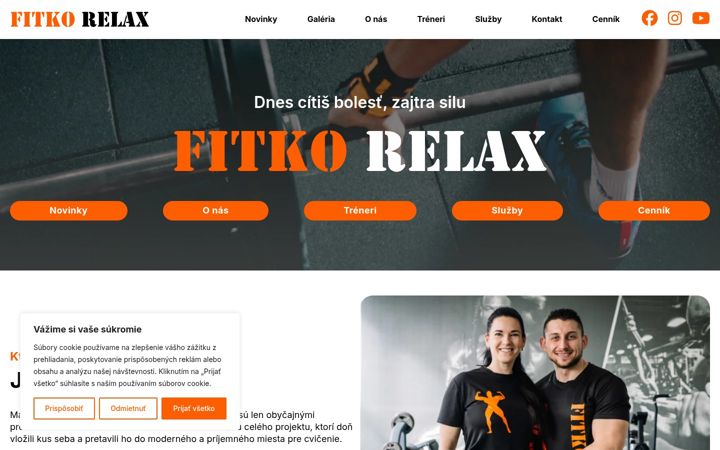 Screenshot of fitkorelax.sk