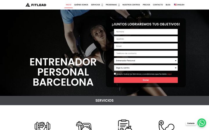 Screenshot von fitleadtraining.com