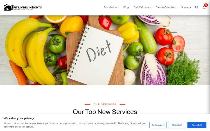Screenshot of fitlivinginsights.com