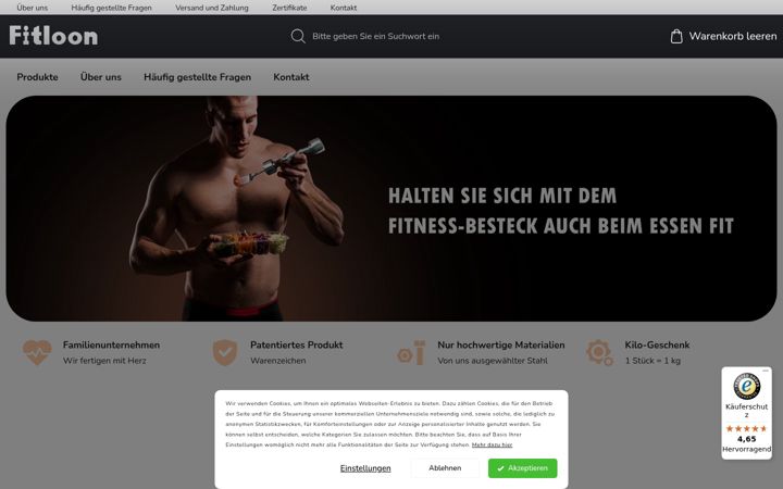 Screenshot of fitloon.de