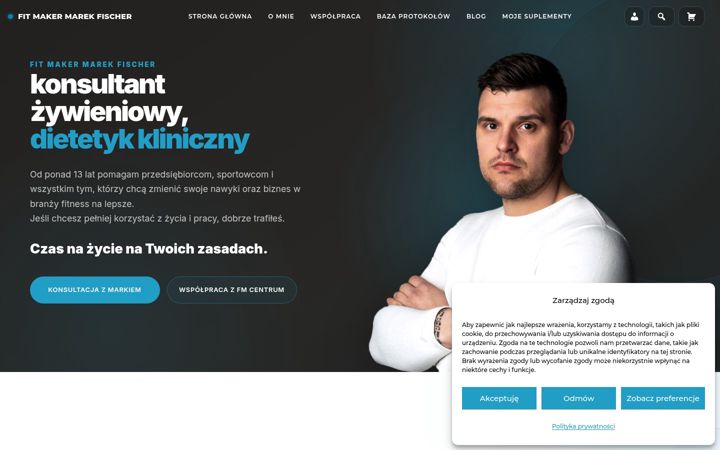 Screenshot of fitmakerfischer.com