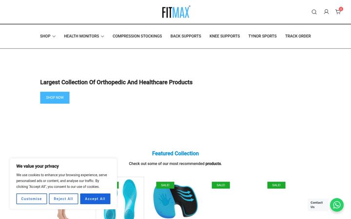 Screenshot of fitmaxstore.com
