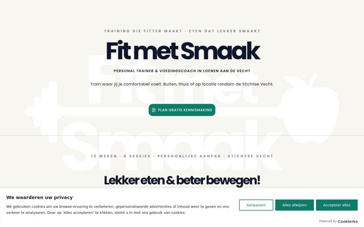 Screenshot of fitmetsmaak.nl