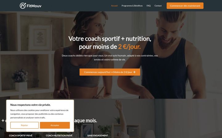 Screenshot of fitmouv.fr