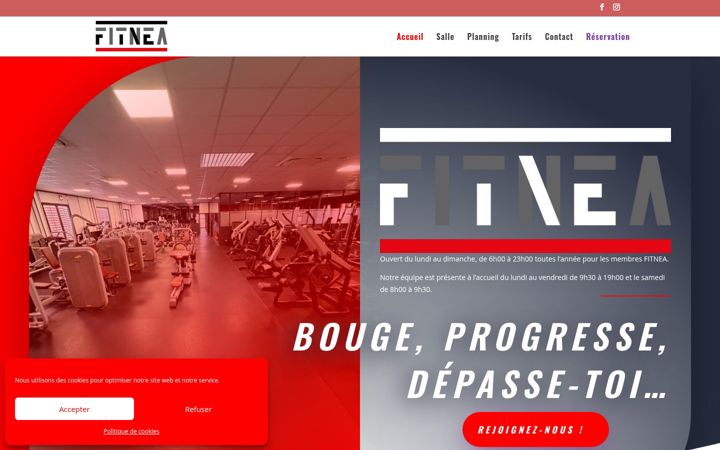 Screenshot of fitnea.fr