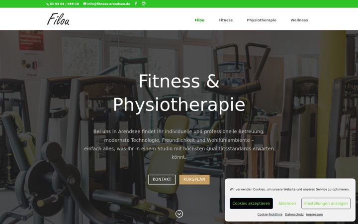 Screenshot of fitness-arendsee.de