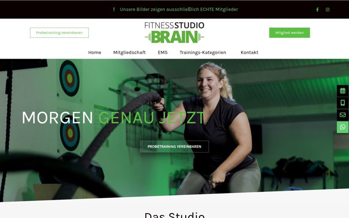 Screenshot of fitness-brain.de