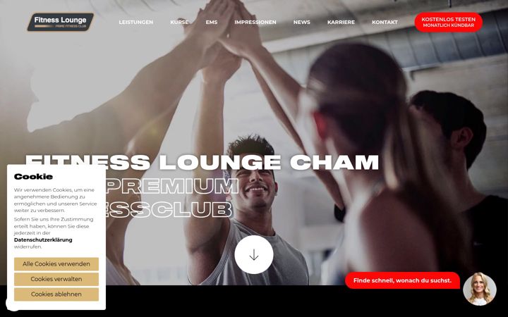 Skjermbilde av fitness-cham.de