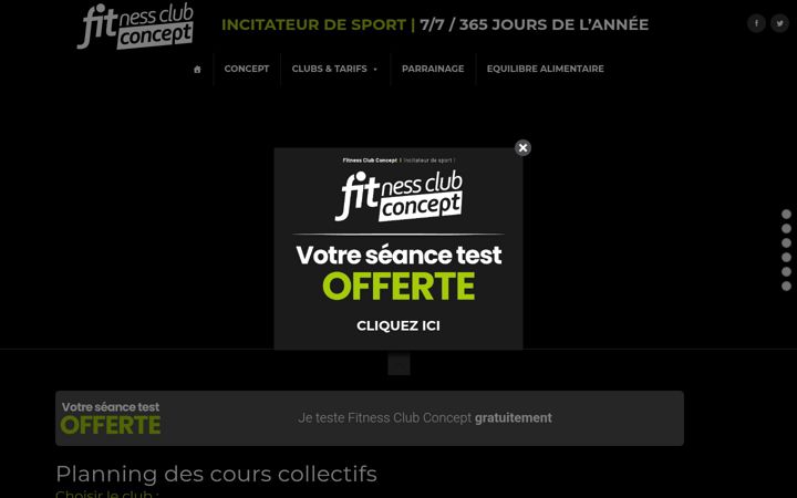Screenshot of fitness-club-concept.fr