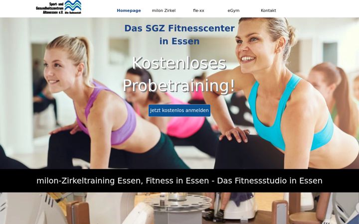 Screenshot of fitness-essen-sgz.de