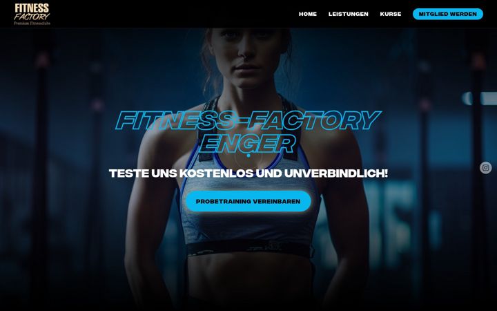 Screenshot stránky fitness-factories.de