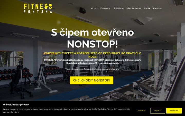 Screenshot of fitness-fontana.cz