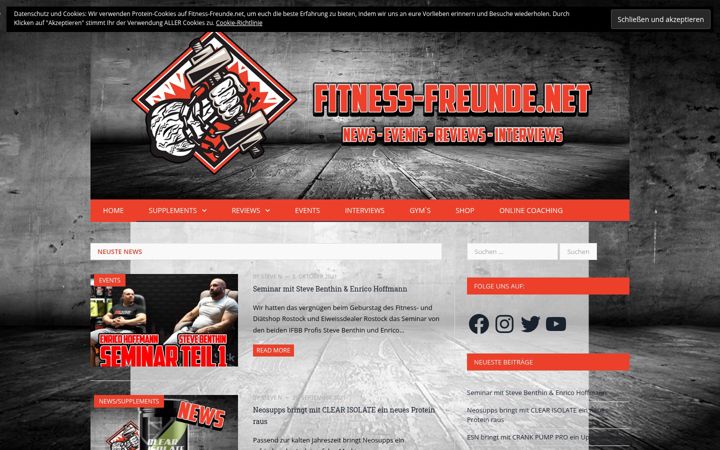 Screenshot of fitness-freunde.net