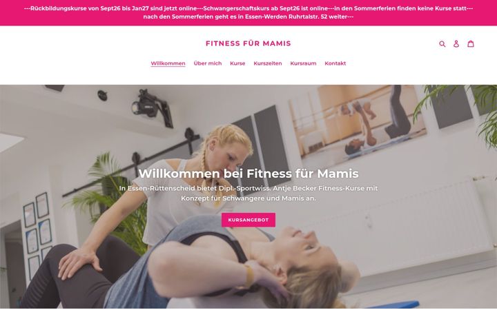 Screenshot of fitness-fuer-mamis.de