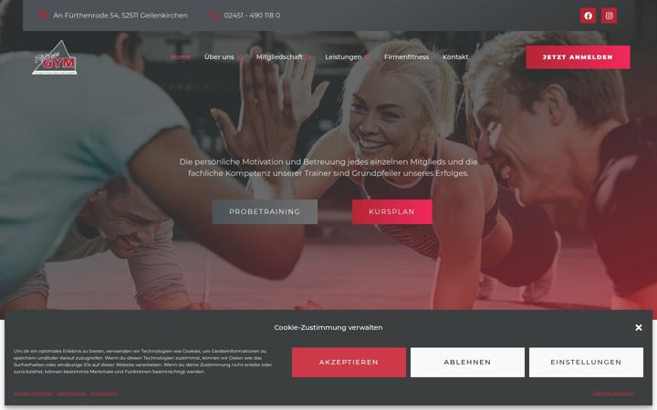 Screenshot stránky fitness-geilenkirchen.de