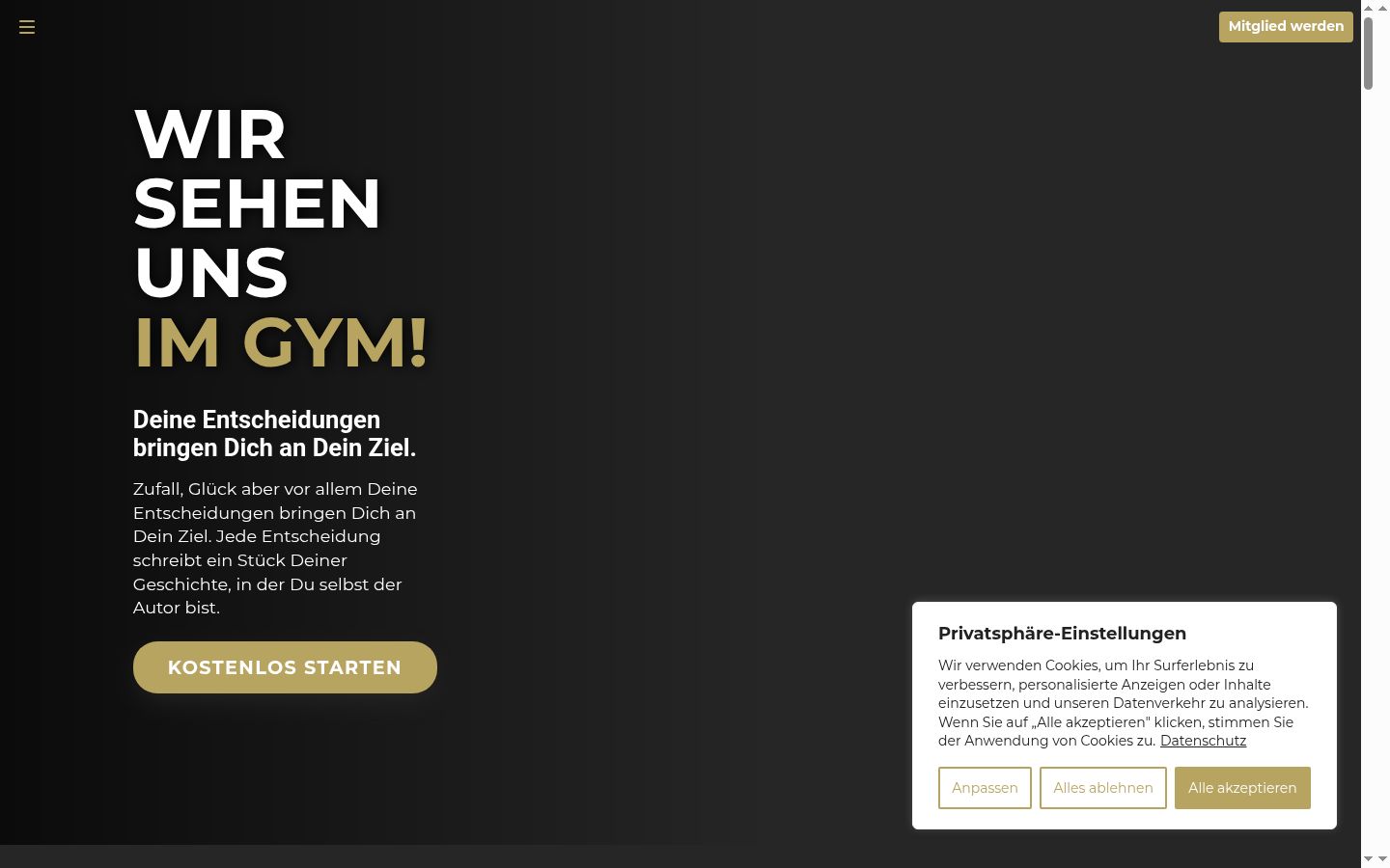Screenshot tal-banner tal-kunsens muri qabel kwalunkwe interazzjoni