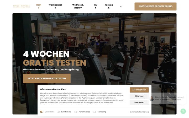 Screenshot of fitness-lindenberg.de