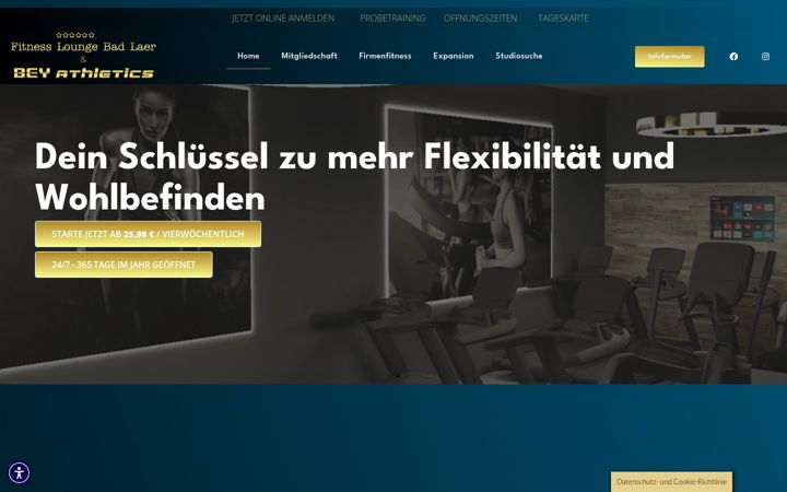 Screenshot ta' fitness-lounge-badlaer.de