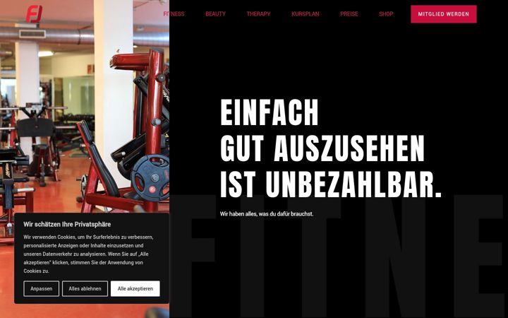 Screenshot of fitness-lounge-salzburg.at