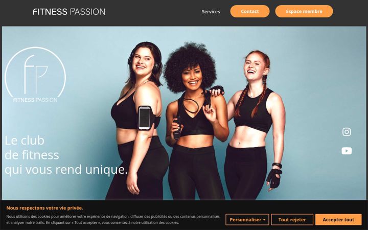 Screenshot of fitness-passion.ch