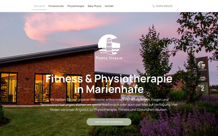 Ekrānuzņēmums no fitness-physio-marienhafe.de