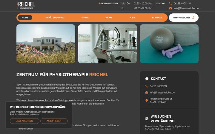 Screenshot of fitness-reichel.de