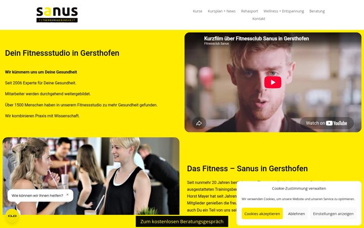 Screenshot von fitness-sanus.de