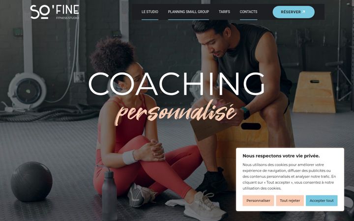 Screenshot of fitness-studio.be