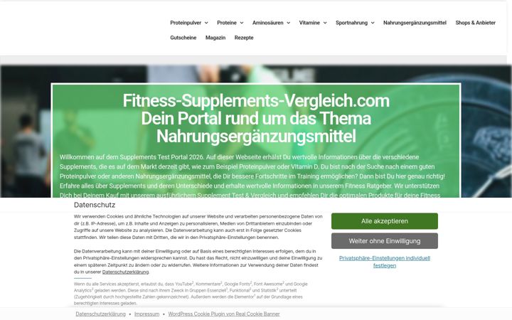 Screenshot of fitness-supplements-vergleich.com