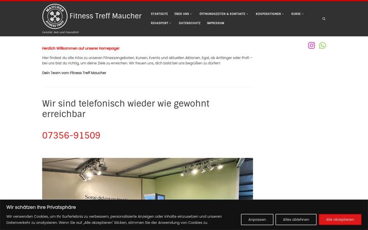 Ekrānuzņēmums no fitness-treff-maucher.de