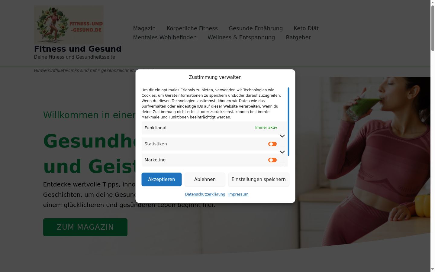 Ekrānuzņēmums ar piekrišanas baneri, kas tika rādīts pirms jebkādas mijiedarbības
