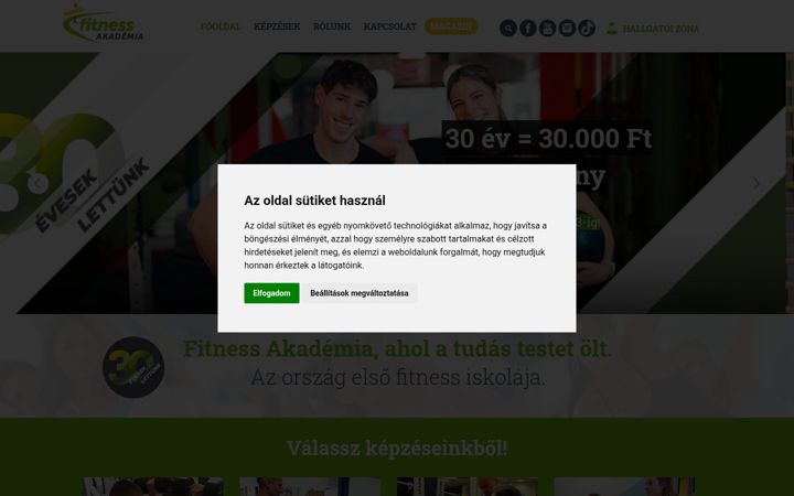 Screenshot of fitness.hu