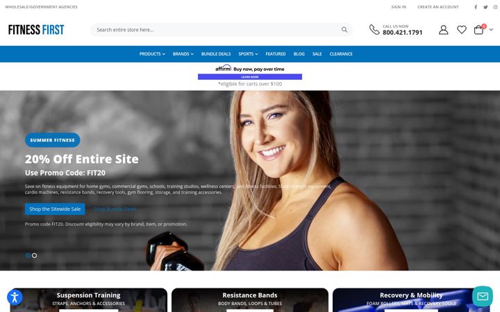Screenshot of fitness1st.com
