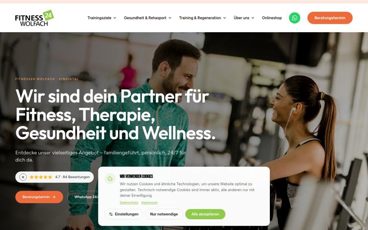 Screenshot of fitness24-wolfach.de