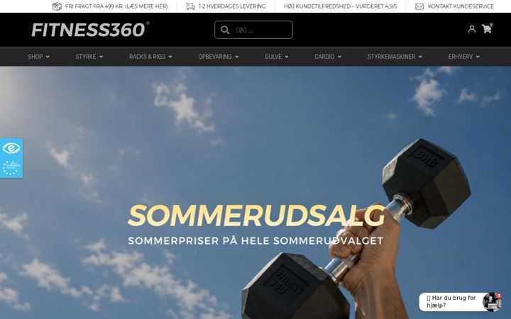 Skärmbild av fitness360.dk