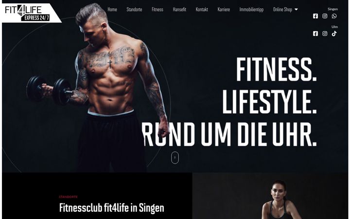 Screenshot of fitness4life.de