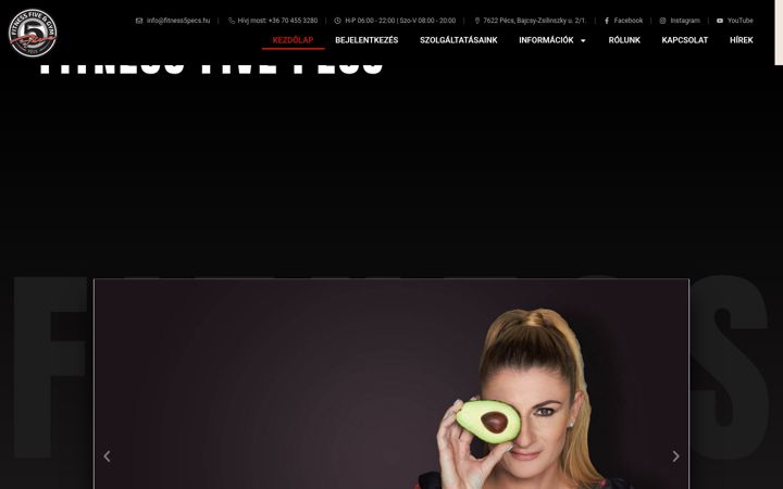 Screenshot of fitness5pecs.hu