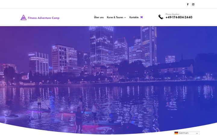 Screenshot of fitnessadventurecamp.com