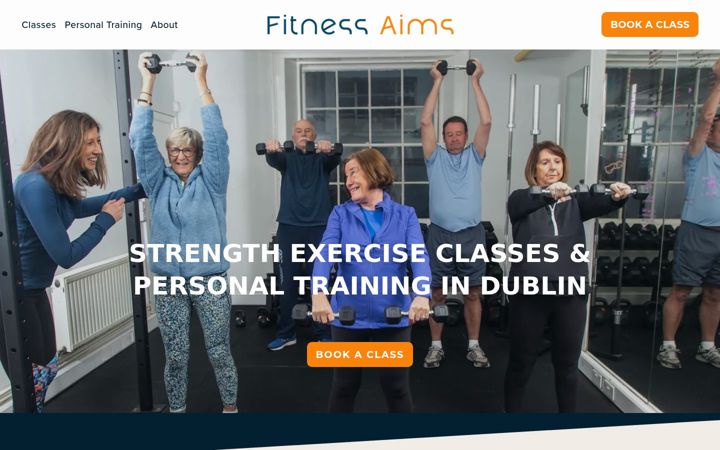Snímek obrazovky fitnessaims.ie