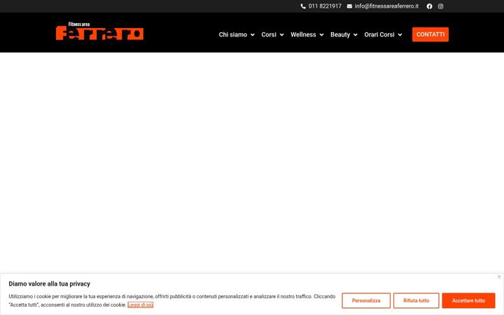 Screenshot του fitnessareaferrero.it